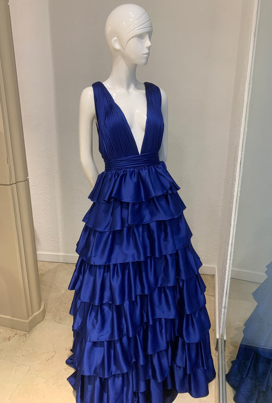 Vestido Azul Noche de Gala - Ondas de Elegancia